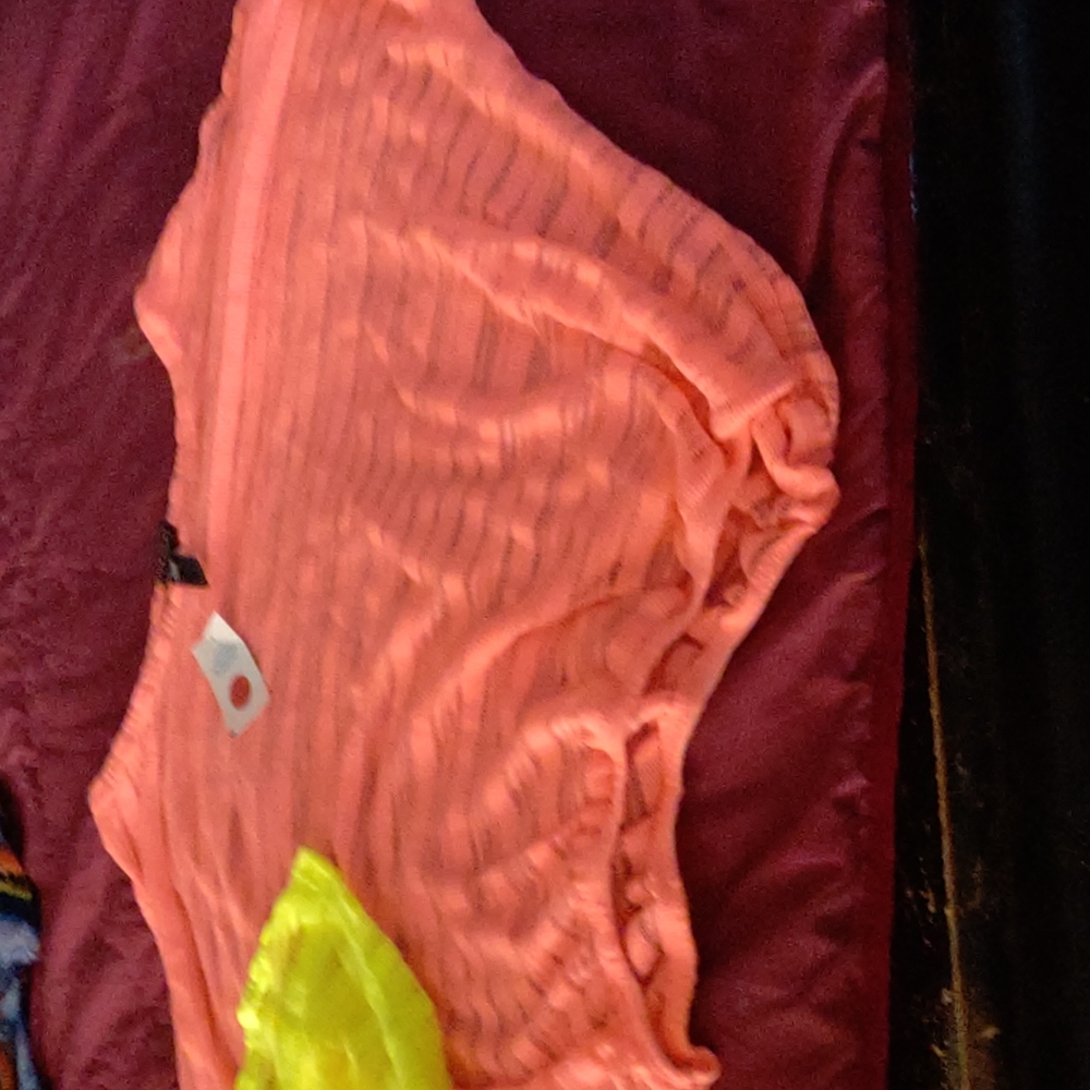 Women blouses voice L orange and green indigo